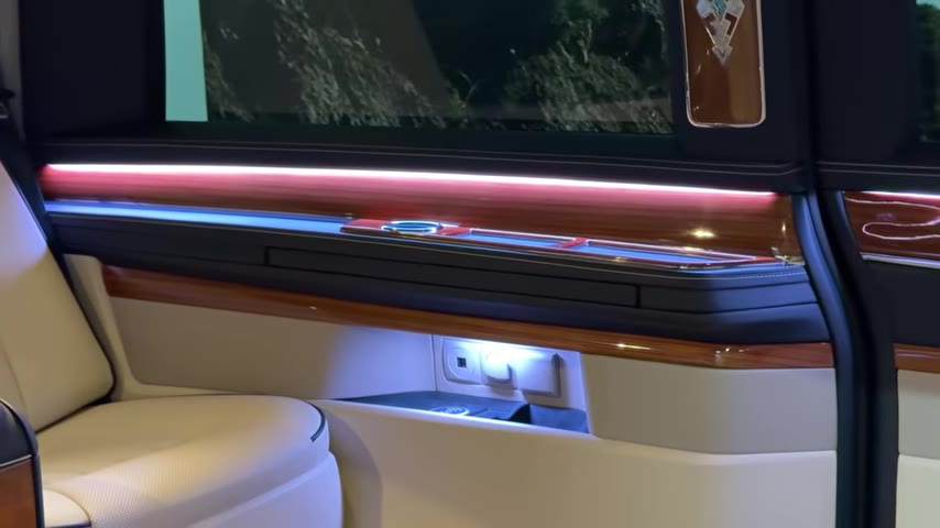 Araç içindeki koltuklar 55 cm genişliğiyle Rolls-Royce arka koltuk
